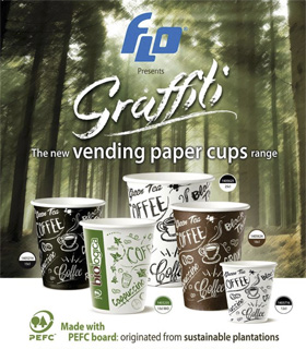 FLO - Graffiti, Papier-Automatenbecher